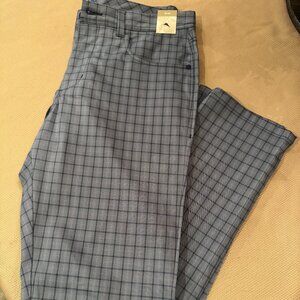 Tommy Bahama Men's Five-Pocket Check Pants - Airforce Blue